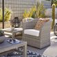 Magdalena Graywash All Weather Wicker Outdoor Swivel Chair image number 1