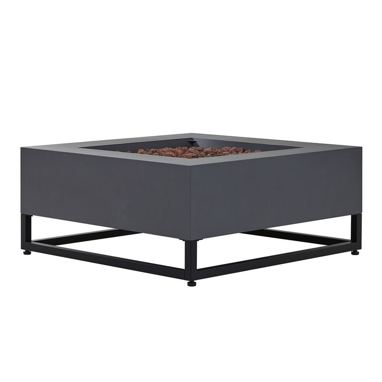 Kingston Square Slate Steel Gas Fire Pit Table image number 3