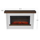 Whitwall White Wood Shiplap Electric Fireplace Mantel image number 6