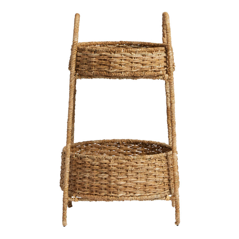Railey Seagrass Woven Two Tier Storage Tower image number 2