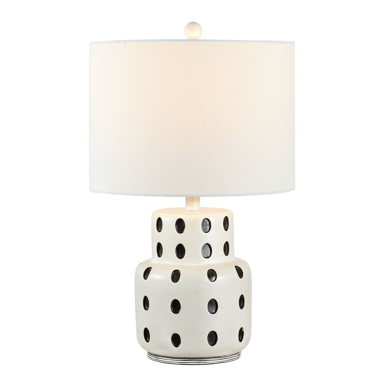 Alfege White And Black Resin Dot Table Lamp image number 3