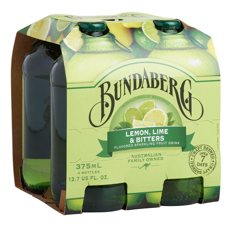 Bundaberg Lemon Lime & Bitters Sparkling Drink 4 Pack image number 1