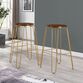 Ryker Gold Hairpin and Elm Backless Barstool Set of 2 image number 1
