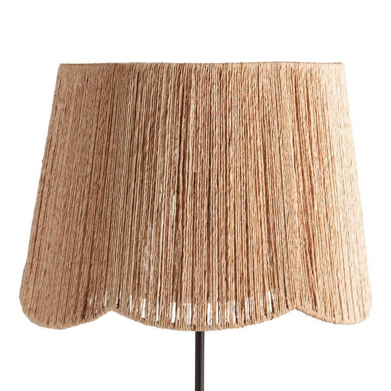Natural Jute Rope Scalloped Table Lamp Shade image number 1