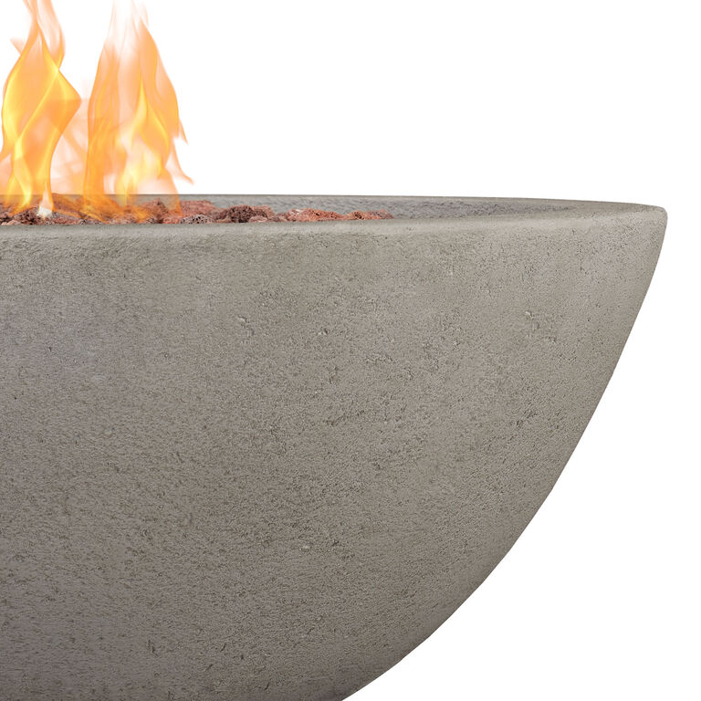 Portside Round Faux Stone Bowl Gas Fire Pit image number 5