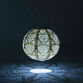 Globe Geo Print Fabric Solar LED Lantern image number 1