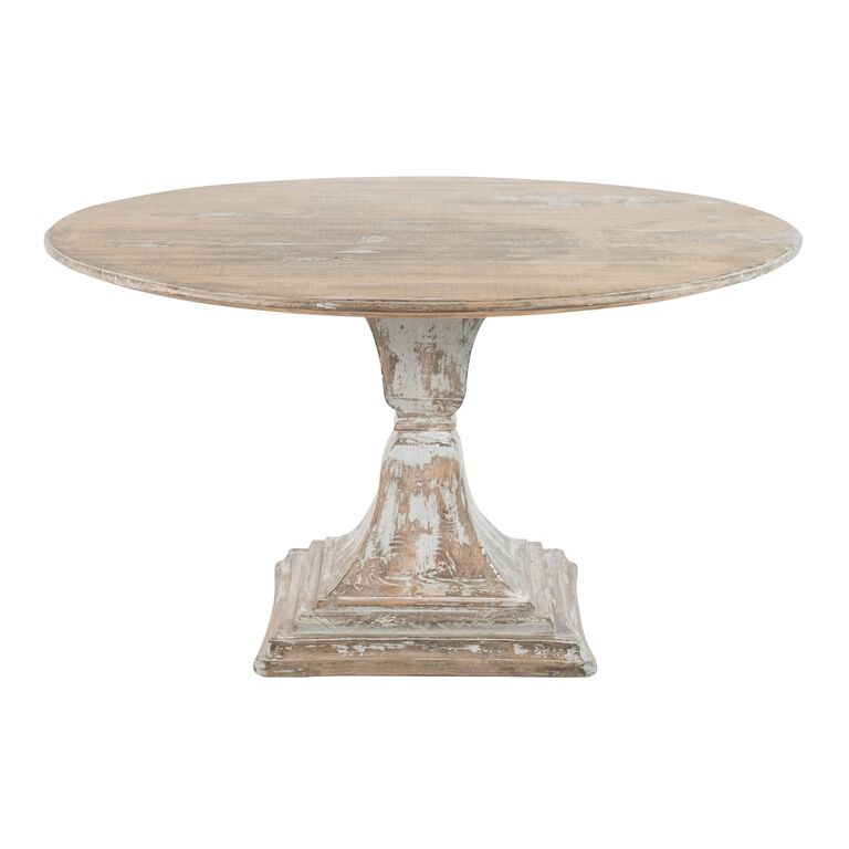 Ridge Round Antique Gray Reclaimed Pine Dining Table image number 1