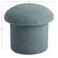 Round Faux Sherpa Mushroom Upholstered Storage Ottoman image number 5