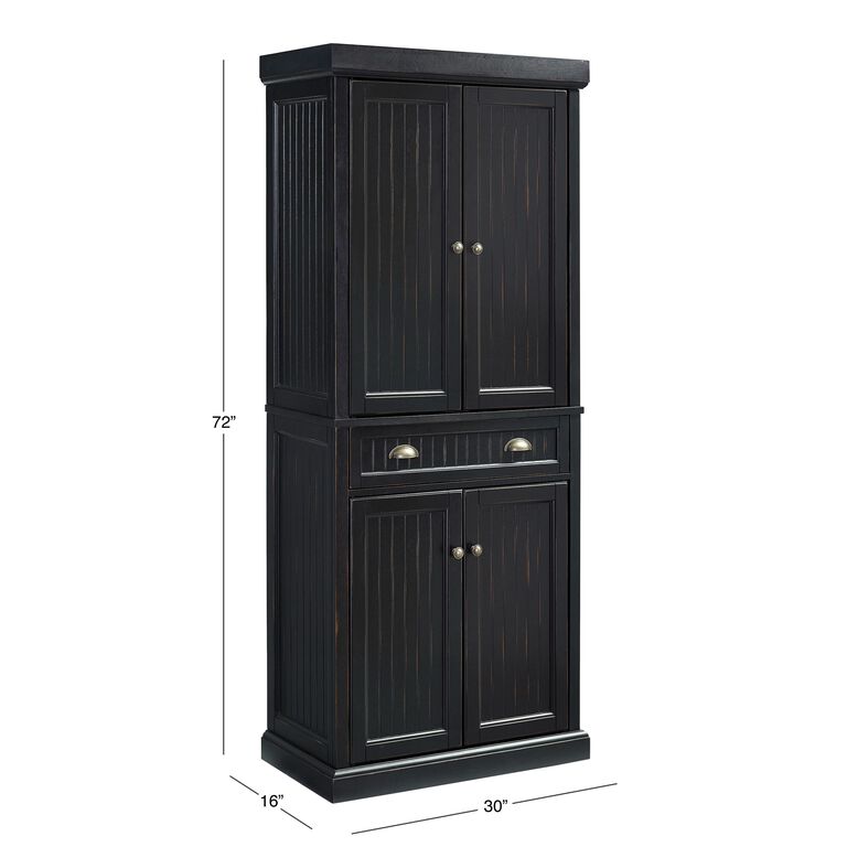 Delmar Distressed Wood Kitchen Pantry Cabinet image number 4