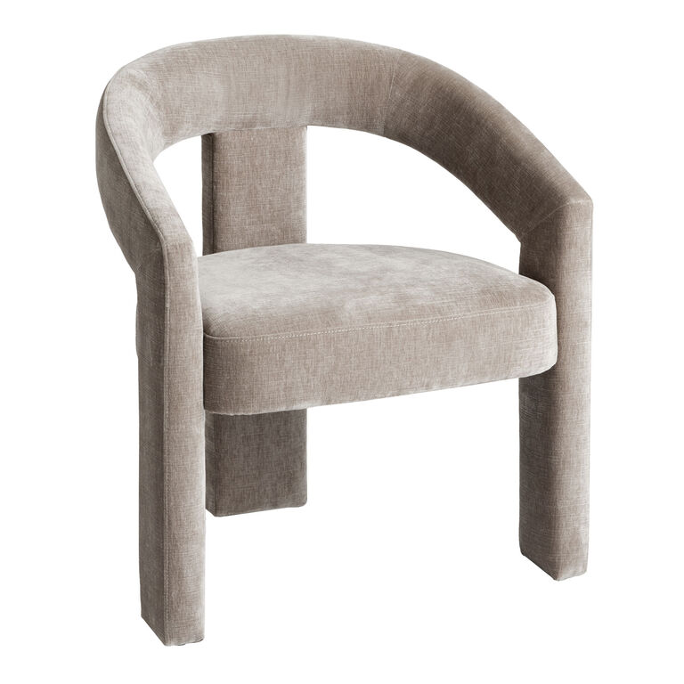 Eros Velvet Curved Upholstered Dining Armchair Set of 2 image number 1