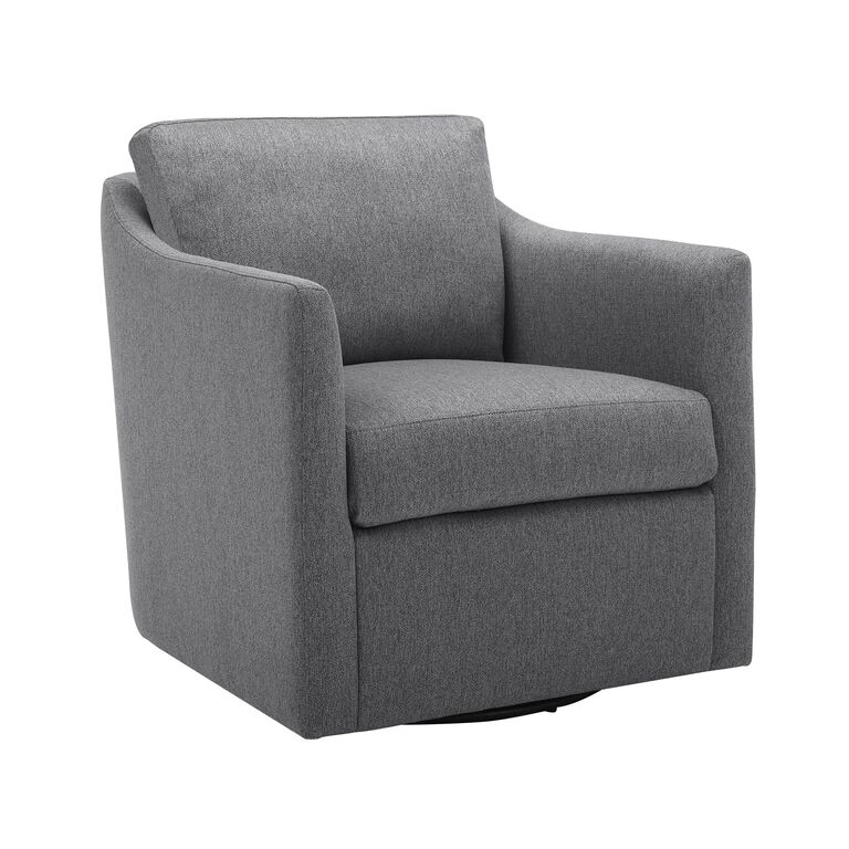 Melvin Gray Slope Arm Swivel Chair image number 1