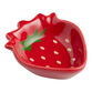 Ceramic Strawberry Figural Pinch Bowl Set of 2 image number 0
