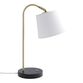 Aida White Linen and Metal Adjustable Task Lamp with USB image number 0