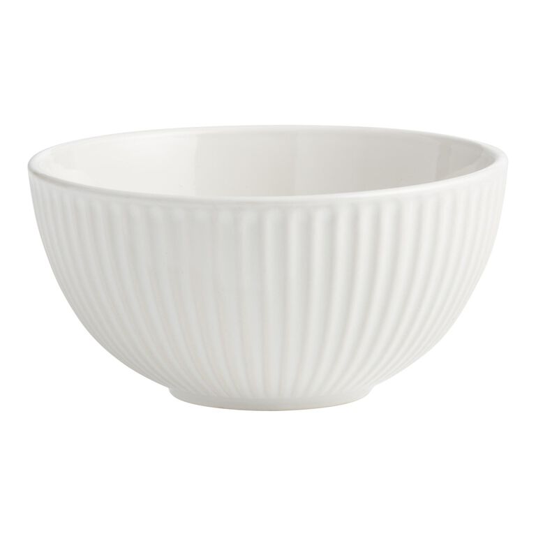 White Whittle Ribbed Dinnerware Collection image number 3