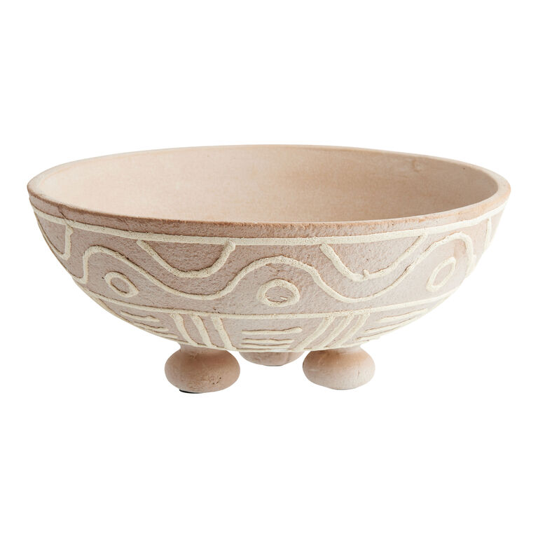 Hand Painted Terracotta Decorative Bowl image number 1