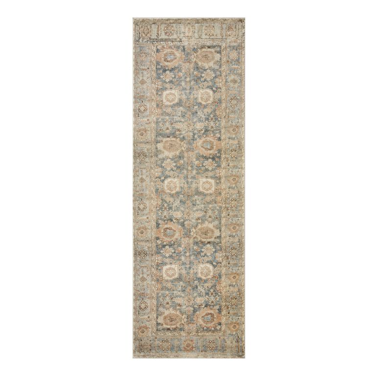 Everly Blue And Tan Persian Style Area Rug image number 3