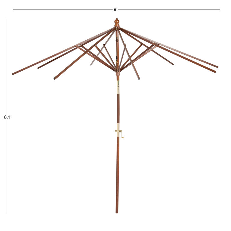 Wood Crank Lift Tilting 9 Ft Patio Umbrella Frame and Pole image number 7