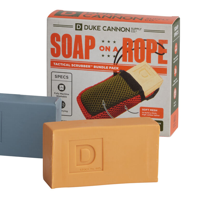 Duke Cannon Soap on a Rope Tactical Scrubber Pouch With Soap image number 1
