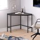 Hayda Metal and Glass Top Corner Desk image number 1