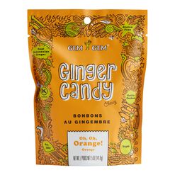Gem Gem Orange Ginger Chewy Candy Set Of 2