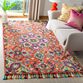 Layla Red And Gold Floral Wool Area Rug image number 4