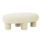 Cleo Oval Boucle Upholstered Ottoman image number 2