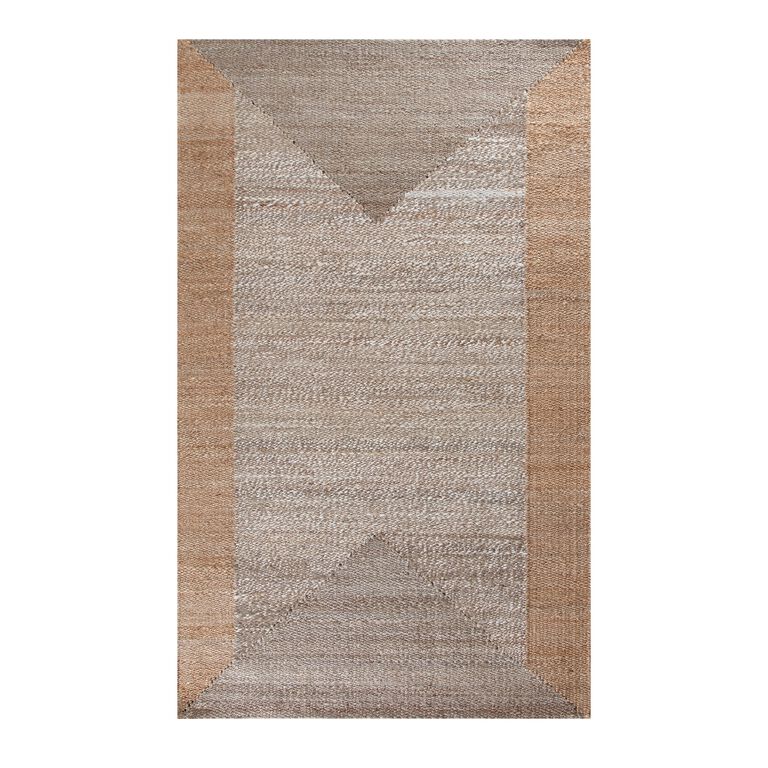 Eden Natural and Tan Woven Jute Area Rug image number 1