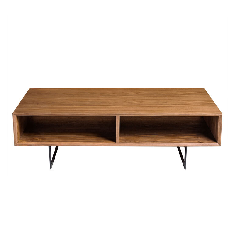 Emilio Wood and Metal Coffee Table with Shelves image number 3