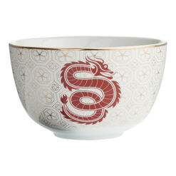 Red And Gold Dragon Porcelain Dinnerware Collection
