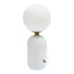 Silvia Frosted Glass Globe and Metal LED Accent Lamp image number 2