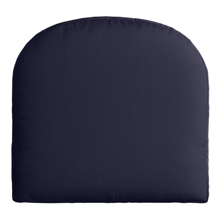 Sunbrella Navy Canvas Gusseted Outdoor Chair Cushion image number 1