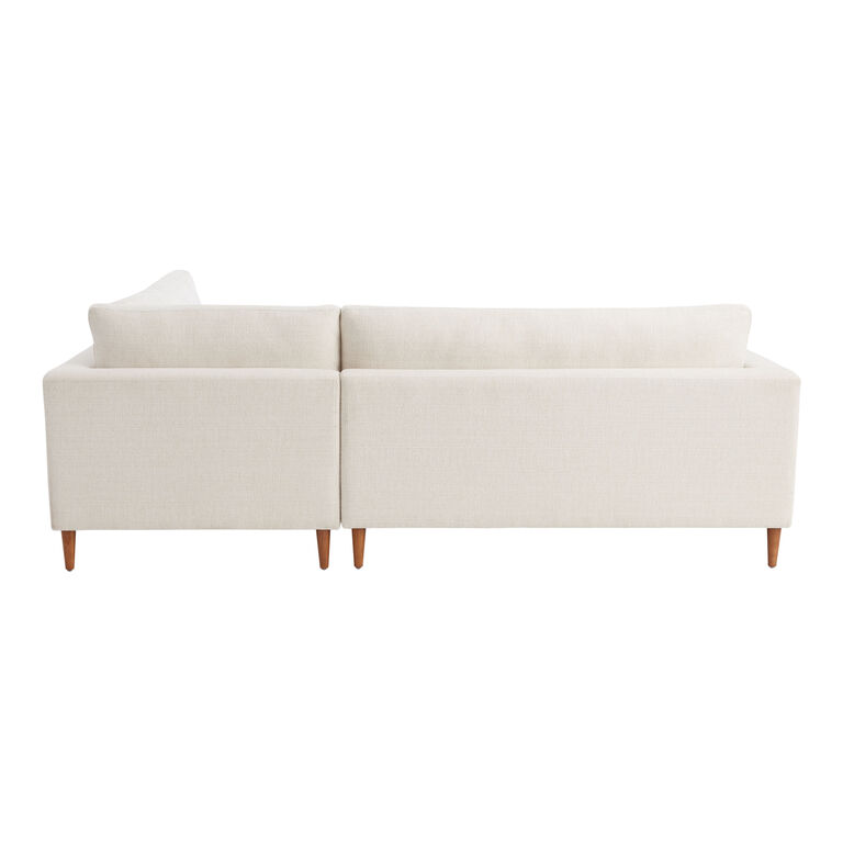 Camile Ivory Right Facing Sectional Sofa image number 6