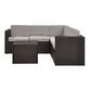Pinamar Espresso and Gray All Weather 6 Pc Outdoor Sectional image number 2