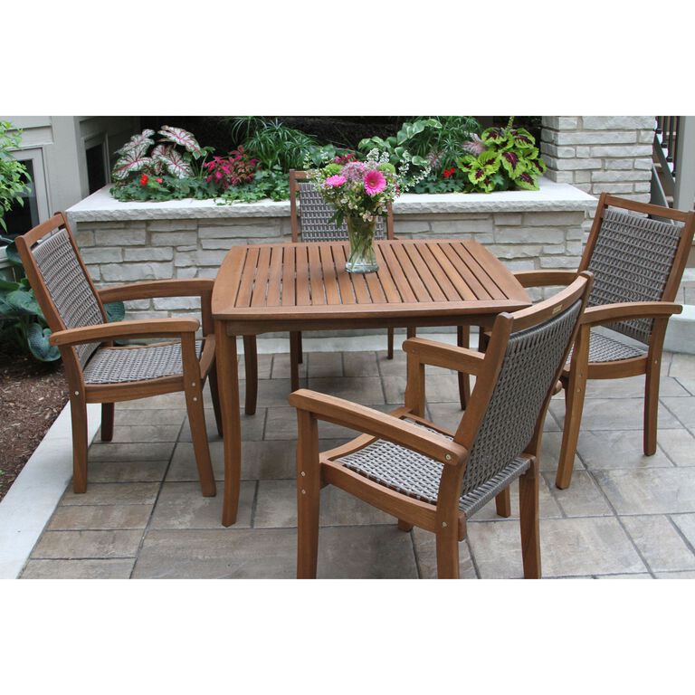 Danner Square Eucalyptus Outdoor Dining Table image number 3