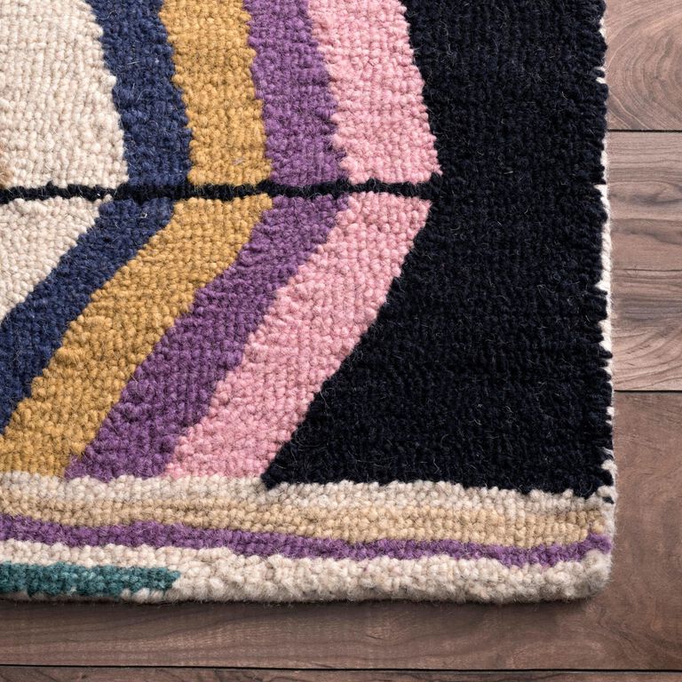 Kenzi Multicolor Abstract Wool Area Rug image number 5