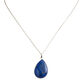 Antique Silver And Semiprecious Lapis Pendant Necklace image number 0