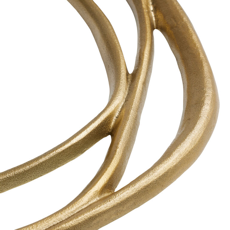 Veena Matte Brass Abstract Circle Wall Decor image number 3