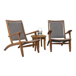 Erich Eucalyptus and All Weather Wicker 3 Piece Outdoor Set