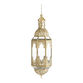 Latika Tall Antique Gold Hanging Candle Lantern