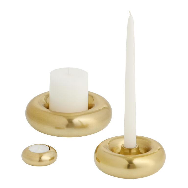 Gold Metal Balloon Candle Holder image number 1