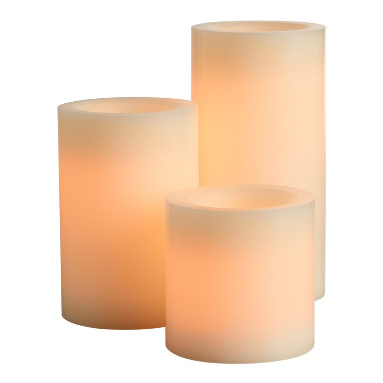 Ivory Flameless LED Pillar Candle image number 1