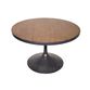 Logan Round Reclaimed Pine and Black Metal Dining Table image number 1