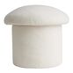 Round Faux Sherpa Mushroom Upholstered Storage Ottoman image number 2