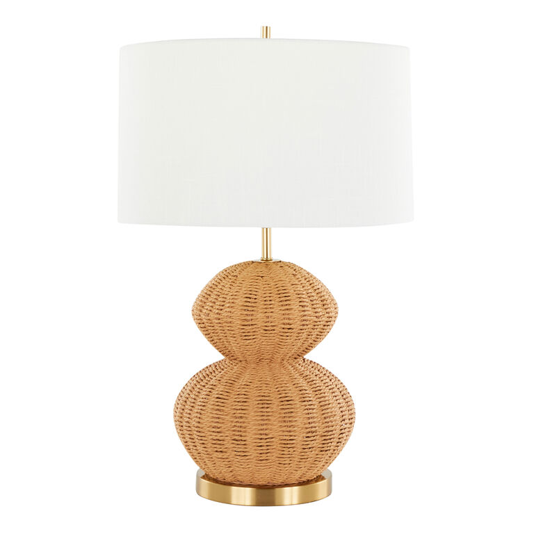 Amelie Natural Rattan Curved Table Lamp 2 Piece Set image number 3