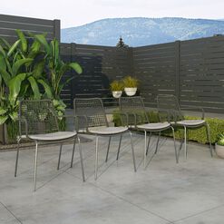 Fresia Steel And Rope Outdoor Stacking Dining Chair Set Of 4