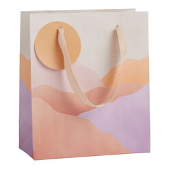 Small Pastel Landscape Scene Gift Bag Set Of 2