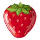 Hand Painted Strawberry Figural Appetizer Plate
