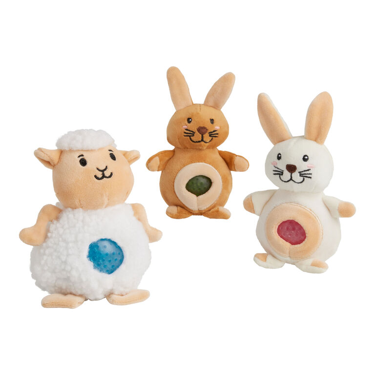 Jellyroos Lamb and Bunny Plush Squeeze Toys Set of 3 image number 1