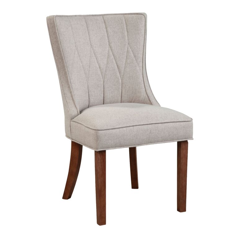 Longmount Beige Upholstered Dining Chair Set of 2 image number 1