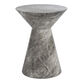 Agnos Gray Marble Print Hydro Dipped Outdoor Side Table image number 0